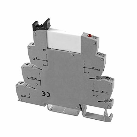 Automation Systems Interconnect Terminal Block Relay, 24V Relay DIN Rail Mount, DPDT DIN Rail Relay, Coil 24Vac/dc, Contacts 8A 250Vac ASI328035